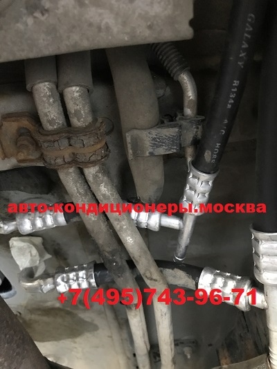 Лексус GX460 ремонт трубок заднего контура кондиционера