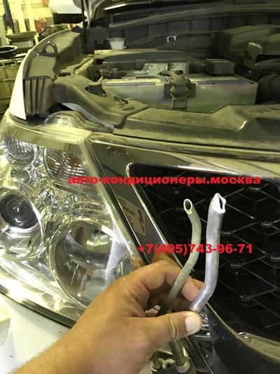 Заглушили задний контур кондиционера на Ниссан Патрол Y62