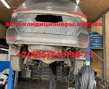 Тойота Fortuner замена трубок заднего контура кондиционера
